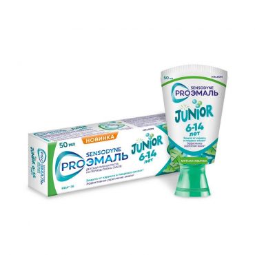 Детская зубная паста Sensodyne ProЭмаль Junior " Мятная жвачка " от 6 до 14 лет 50мл.