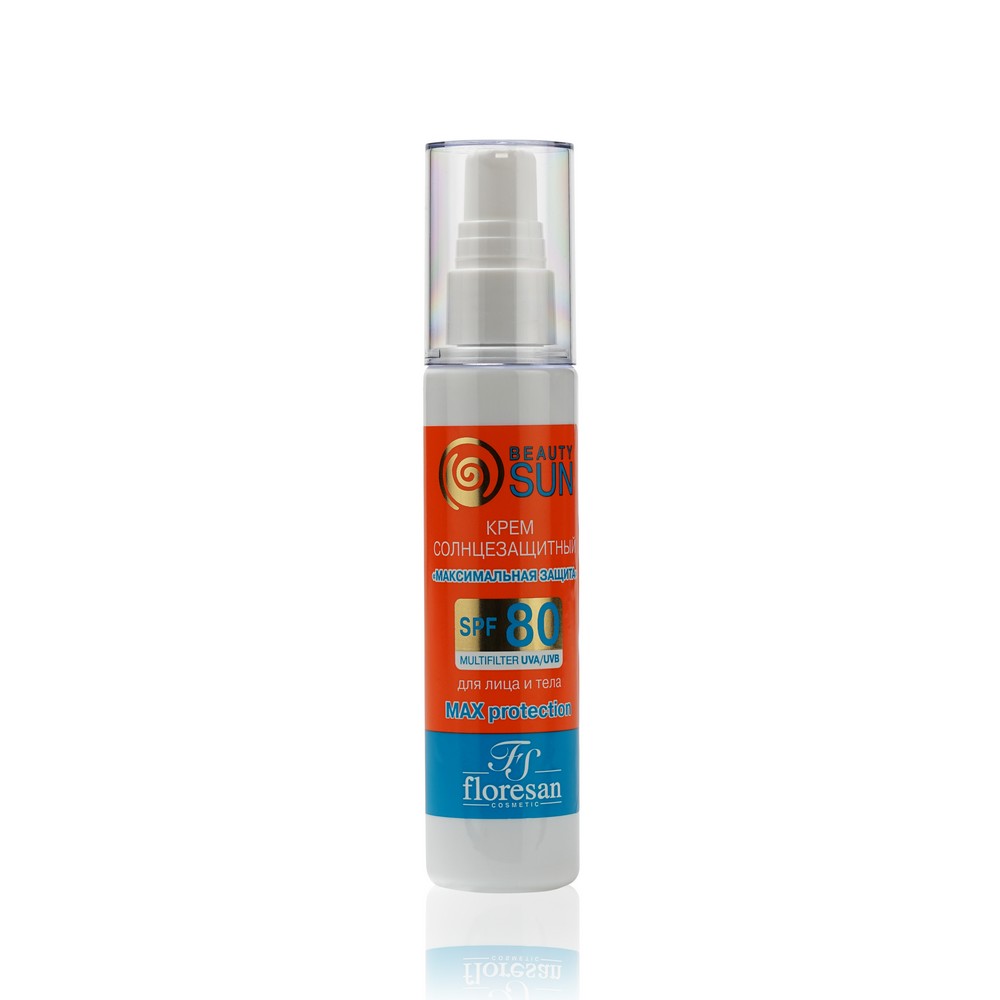 Солнцезащитный крем для лица и тела Floresan Beauty Sun " Максимальная защита " SPF 80 75мл. Фото 2.