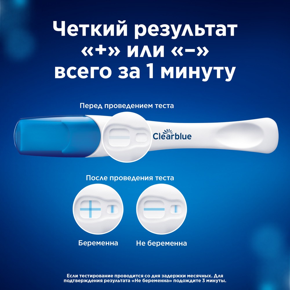 Тест для диагностики беременности ClearBlue Plus. Фото 6.