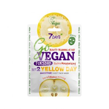 Тканевая маска для лица 7 days Go vegan " Smoothie Tuesday " 25г.