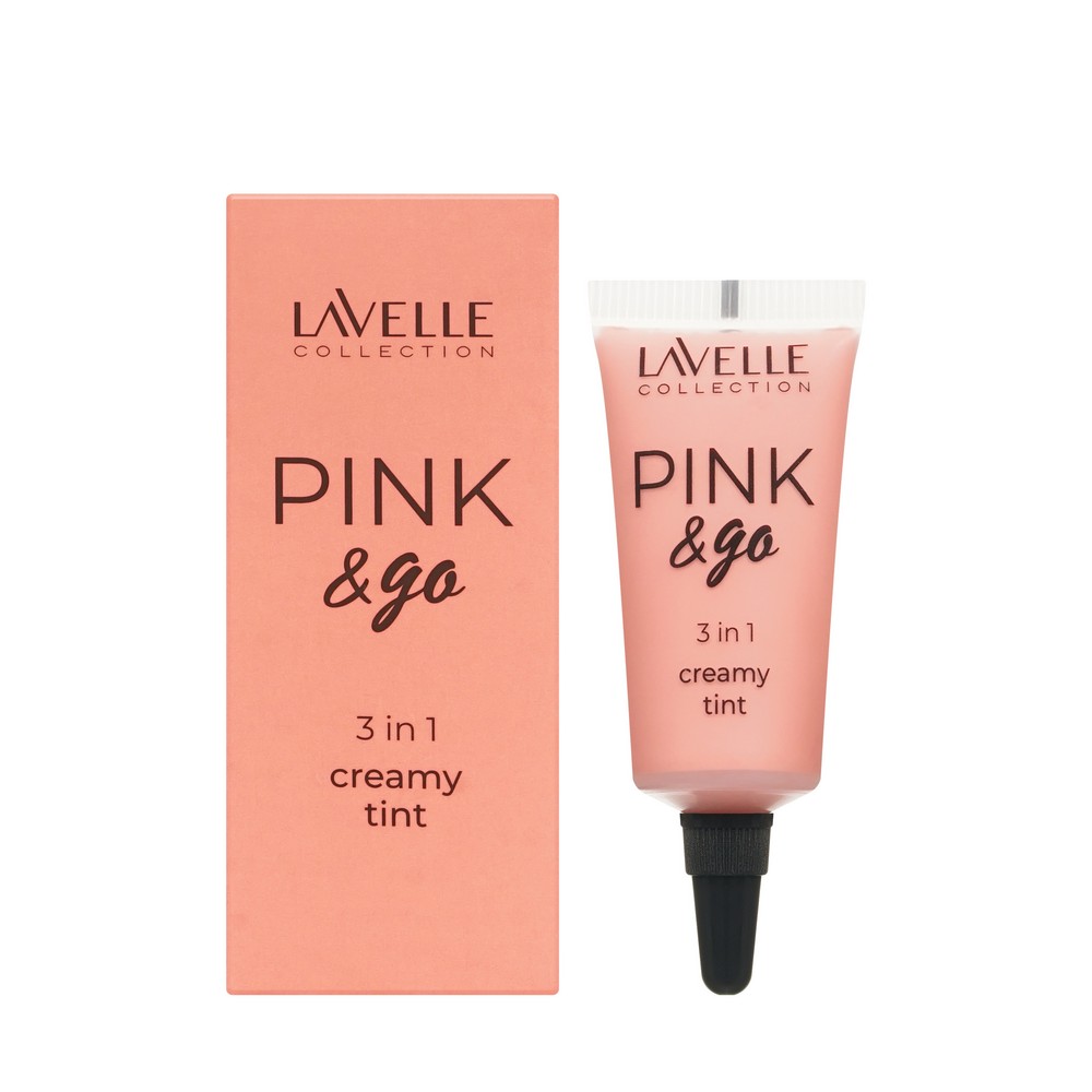 Кремовый тинт для лица и губ Lavelle Pink & Go 3 in 1 02 7мл. Фото 1.