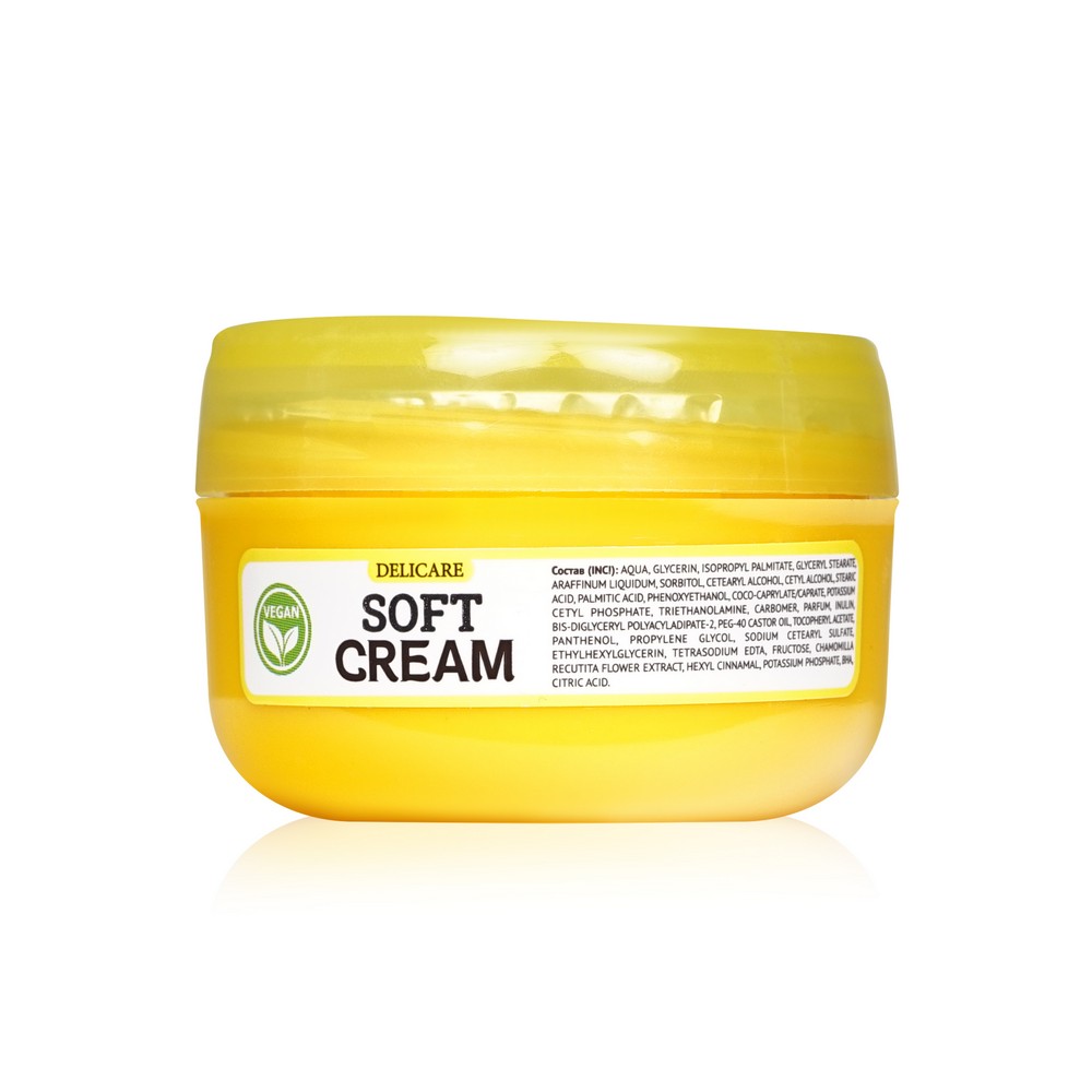 Крем для лица и рук Delicare Soft Cream " защита " с экстрактом ромашки 30мл. Фото 3.