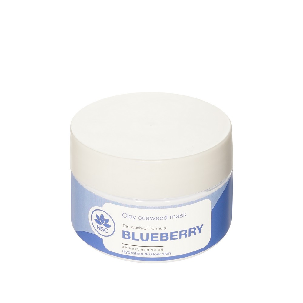 Увлажняющая маска для лица с голубикой NSC Blueberry Clay Seaweed mask 120г. Фото 6.