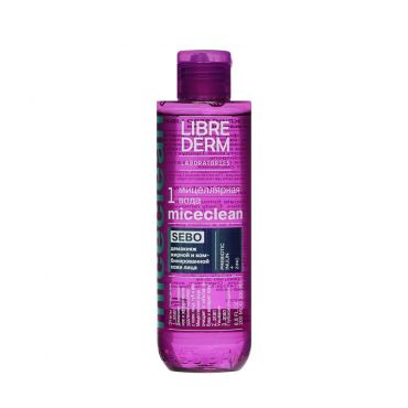 Мицеллярная вода для демакияжа Librederm Miceclean Sebo для жирной и комбинированной кожи 200мл.