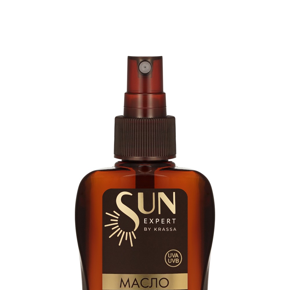Водостойкое масло для загара Krassa Sun Expert SPF 50+ с маслом черного тмина 180мл. Фото 3.