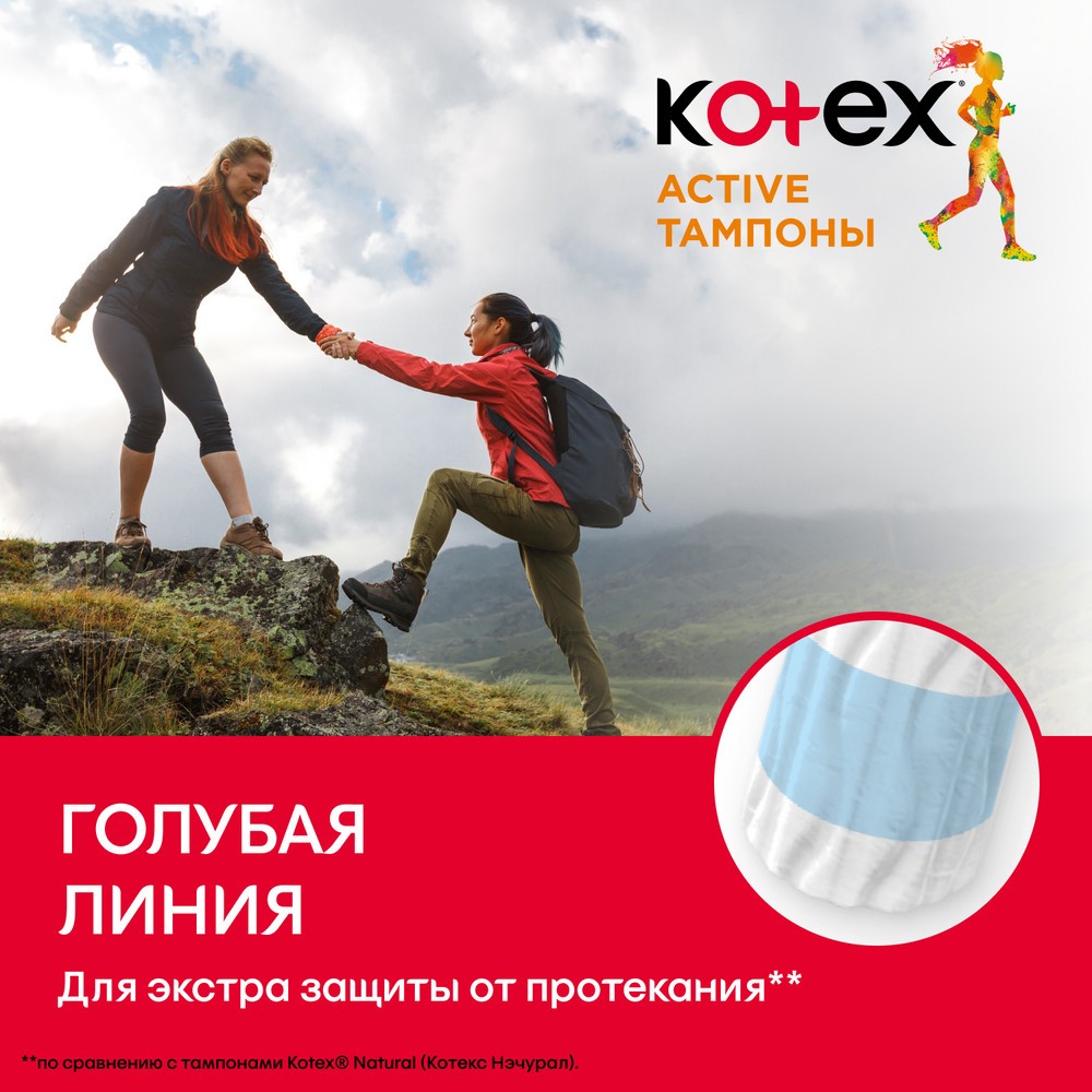 Тампоны Kotex Active Super 16шт. Фото 6.