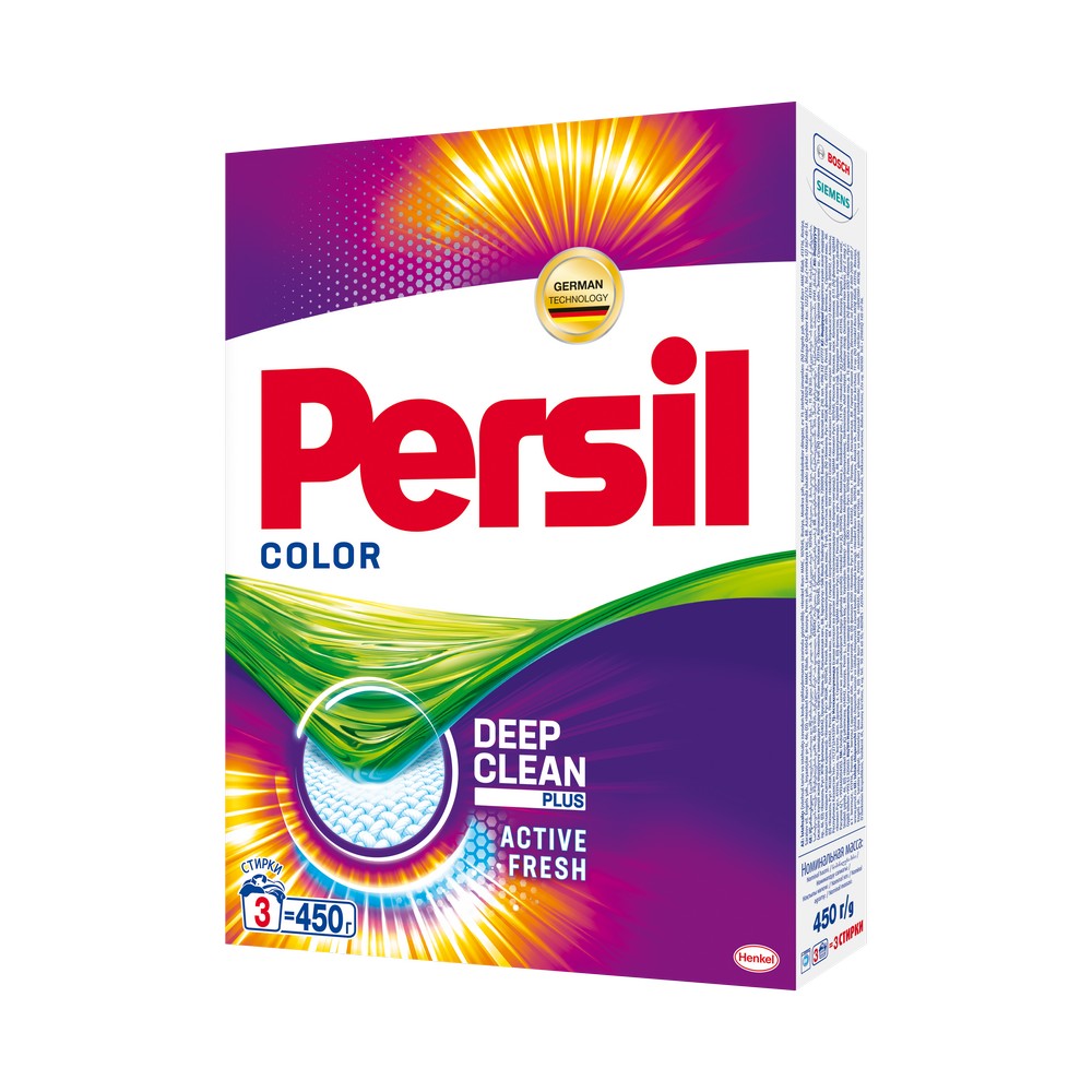 Стиральный порошок для стирки цветного белья Персил Color 450г. Фото 1.