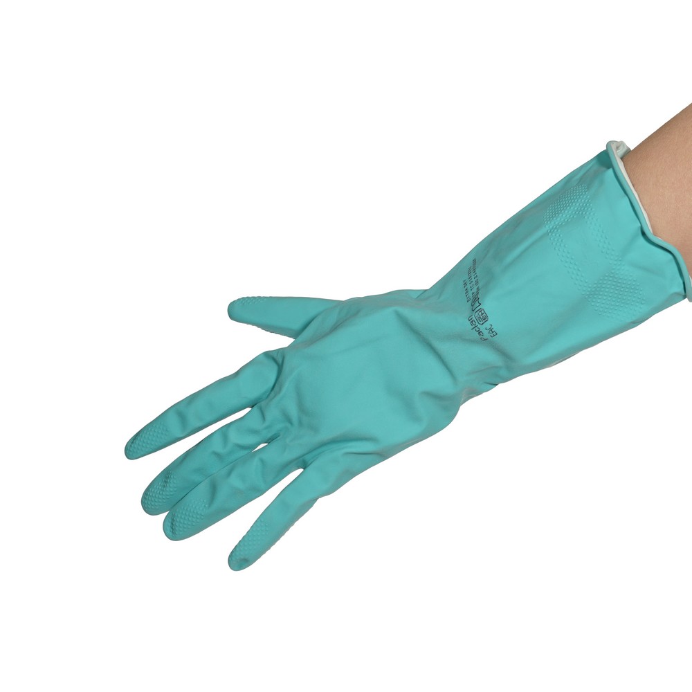 Перчатки резиновые для чувствительной кожи рук Paclan Practi Extra Dry S Тиффани. Фото 3.