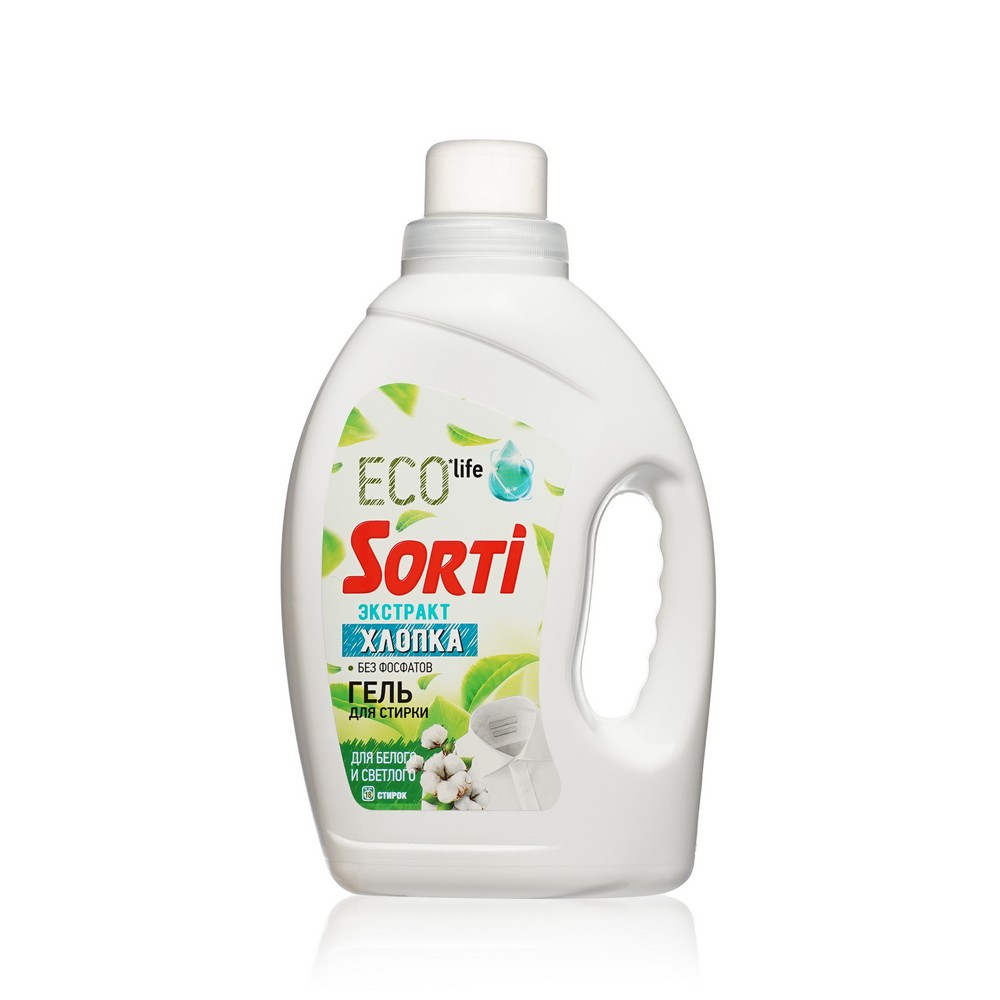 Гель для стирки белья Sorti Nature Soft " Экстракт хлопка " 1200г. Фото 1.