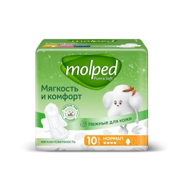 Женские прокладки Molped Pure&Soft Нормал 10шт.
