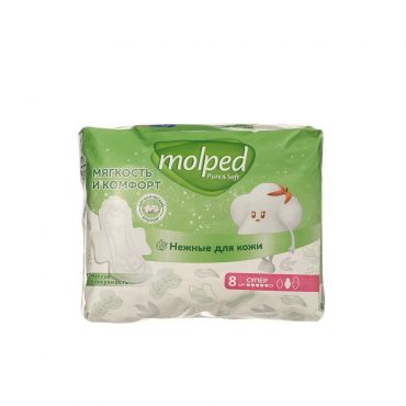 Женские прокладки Molped Pure&Soft Cупер 8шт.