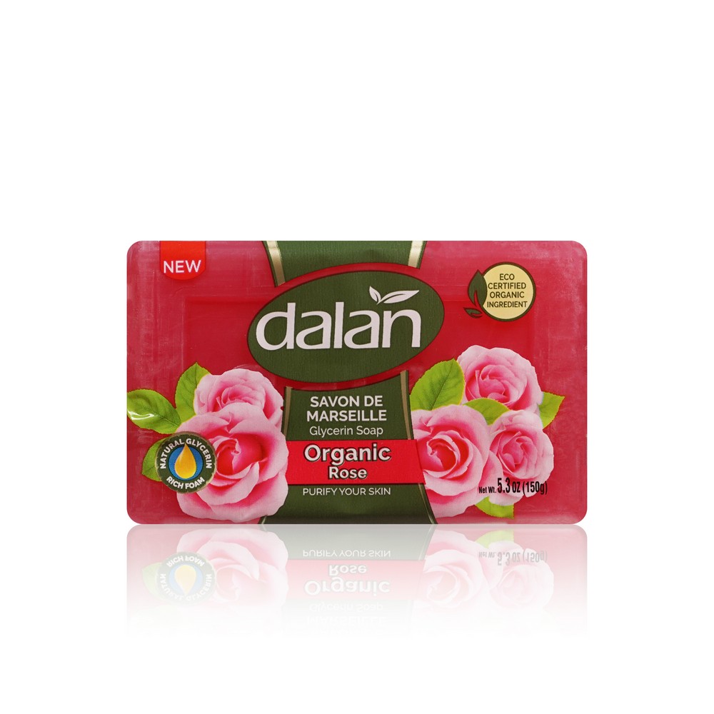 Мыло туалетное Dalan Savon de Marseille " Organic Rose " 150г. Фото 1.