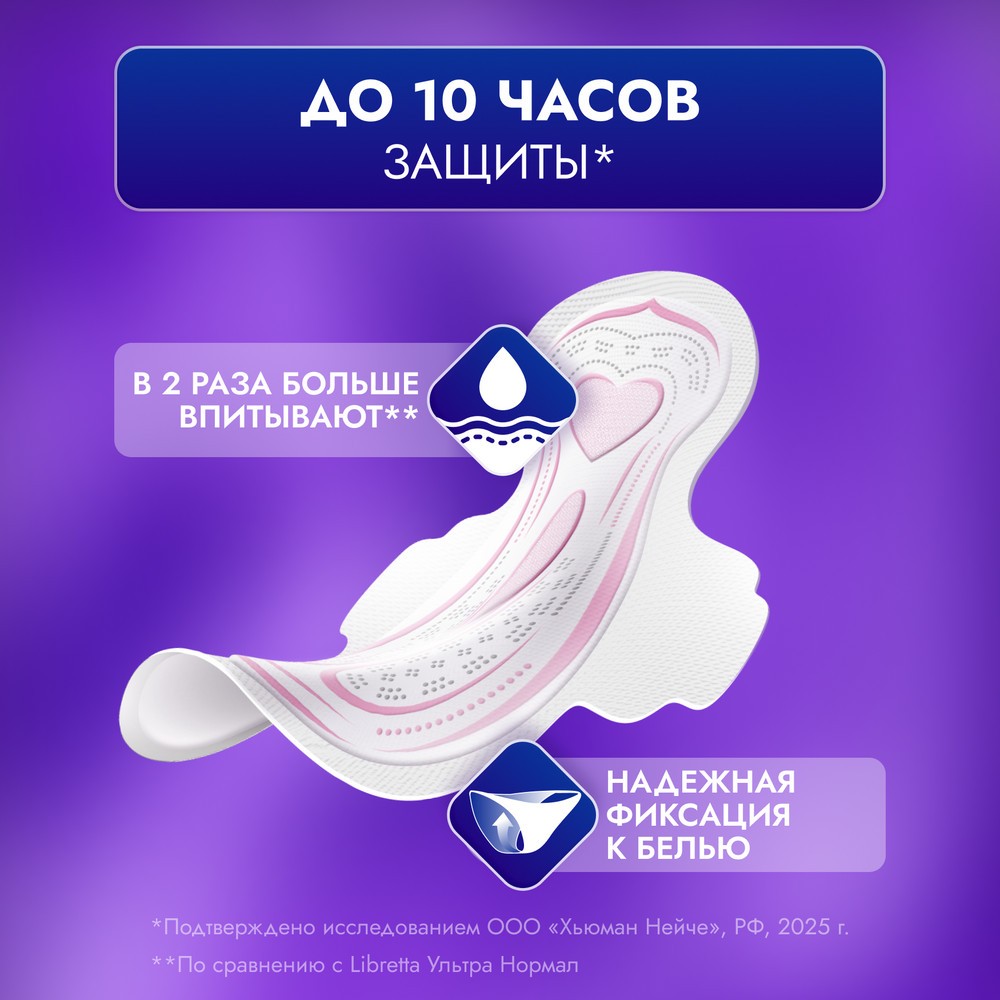 Женские ночные прокладки Libretta Экстра Плюс 7шт. Фото 9.