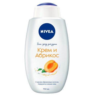 Крем - гель NIVEA для душа " молоко и абрикос " 750мл.