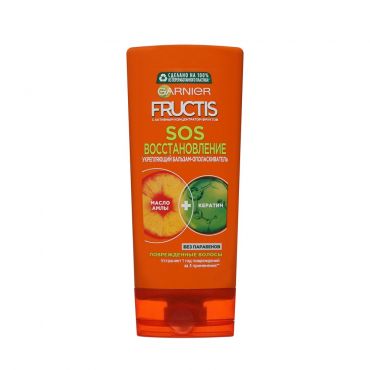 Бальзам - ополаскиватель Garnier Fructis SOS восстановление " укрепляющий " для секущихся и поврежденных волос 200мл.