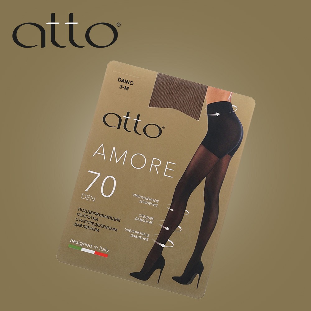 Женские поддерживающие колготки Atto Amore 70den Daino 3 размер. Фото 9.