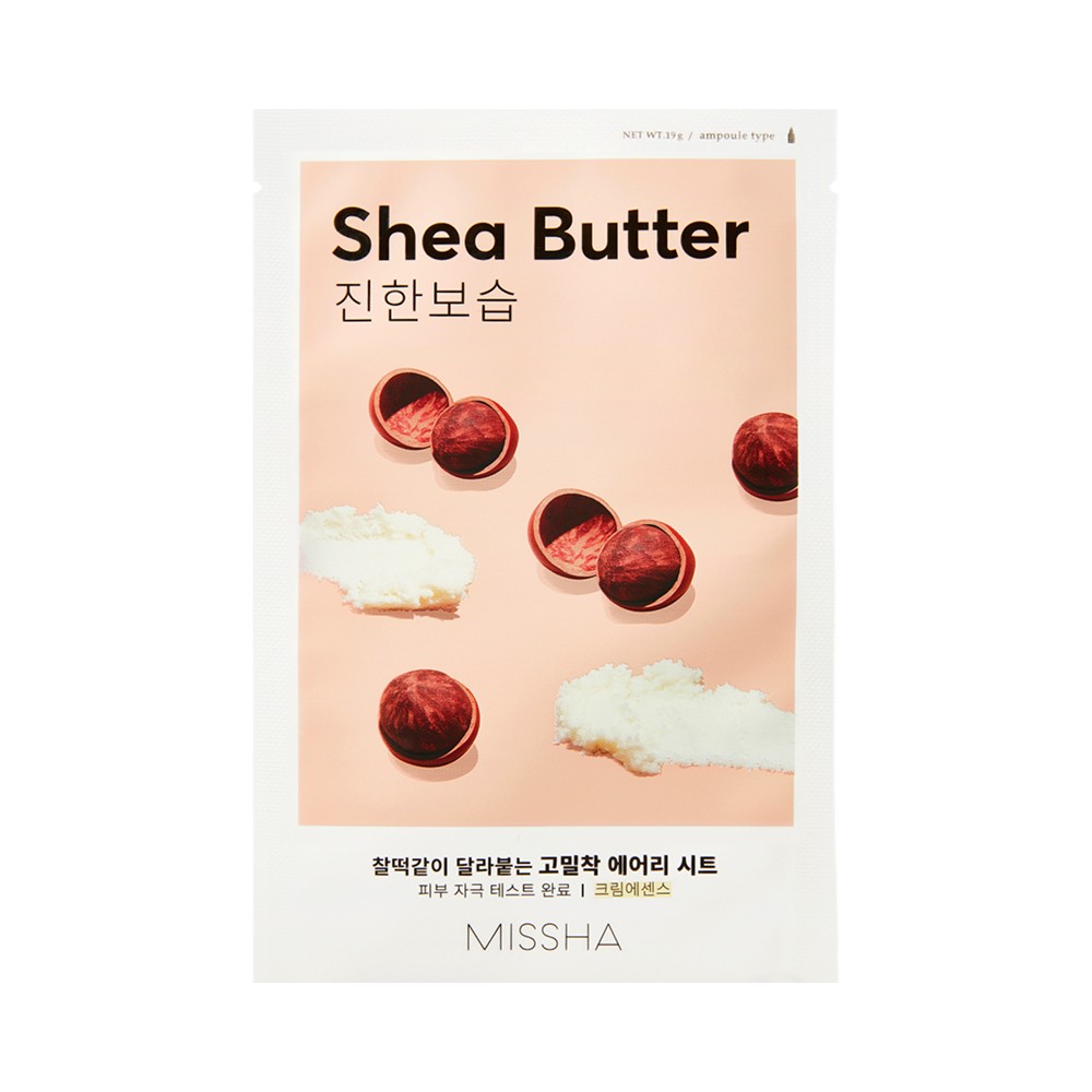 Увлажняющая маска для сухой кожи Missha Shea Butter с маслом Ши 19г. Фото 1.