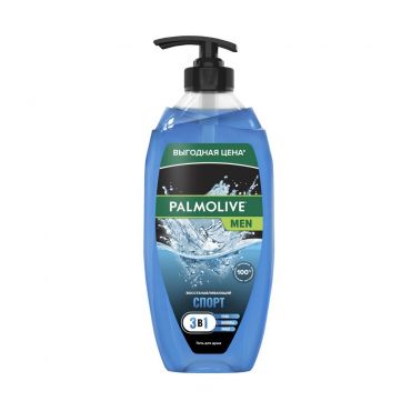 Мужской гель для душа Palmolive Men " СПОРТ " восстанавливающий 3 в 1 для лица , тела и волос 750мл.