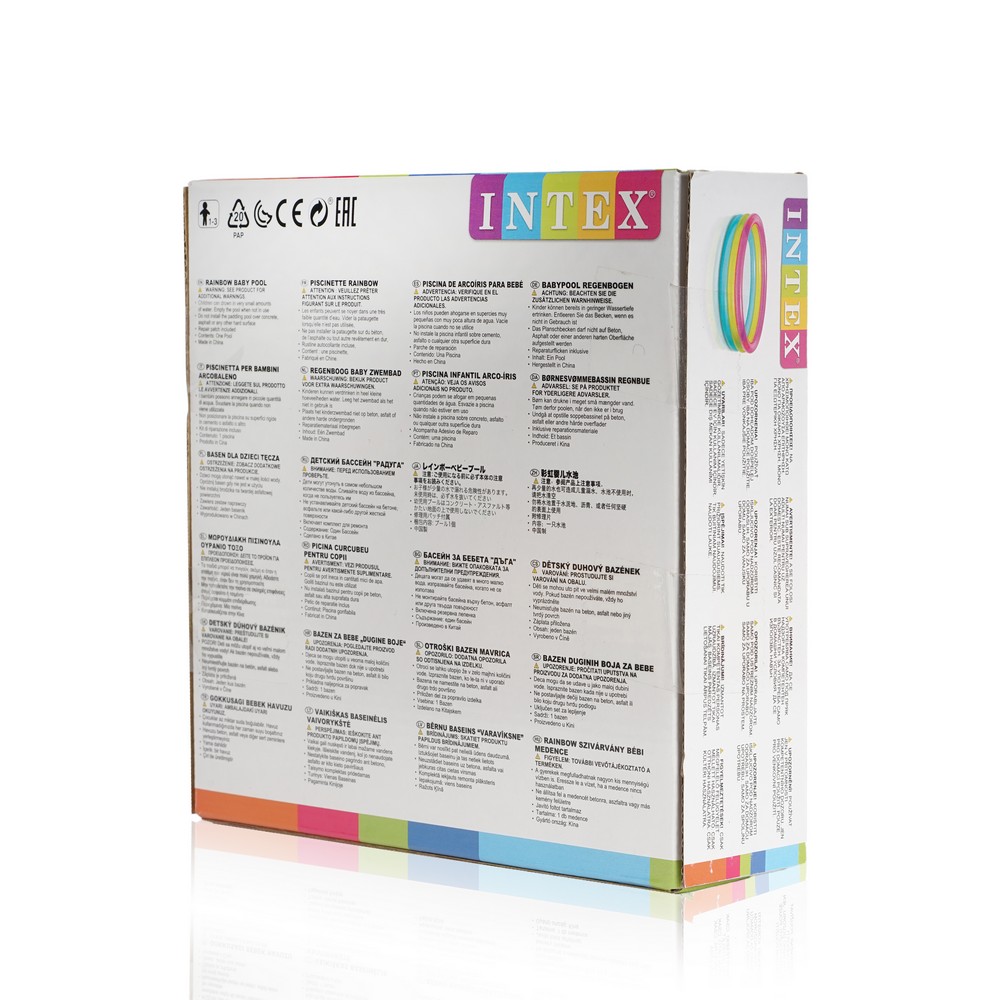 Детский надувной бассейн Intex " Радуга " от 1 до 3 лет 86*25см. Фото 2.