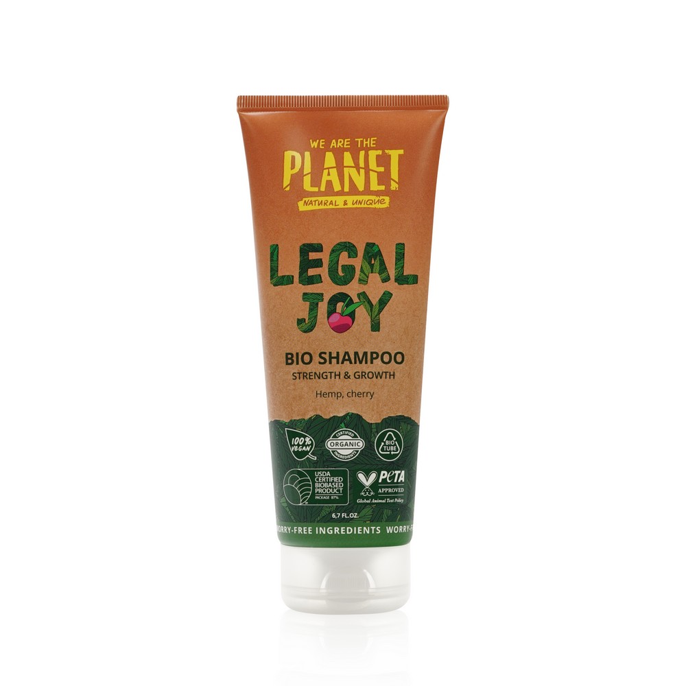 Бессульфатный шампунь для укрепления и роста волос We Are The Planet Legal Joy 200мл. Фото 1.