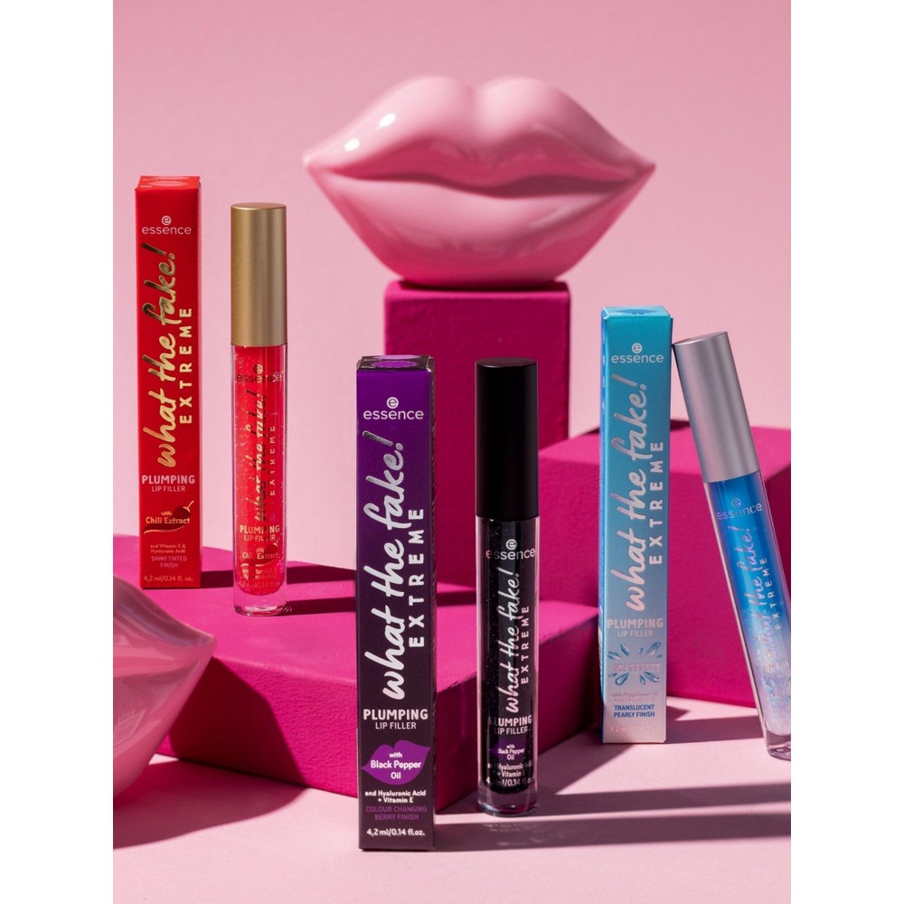 Блеск для губ с эффектом увеличения объема Essence What the fake! Plumping lip filler extreme 01 4,2мл. Фото 5.