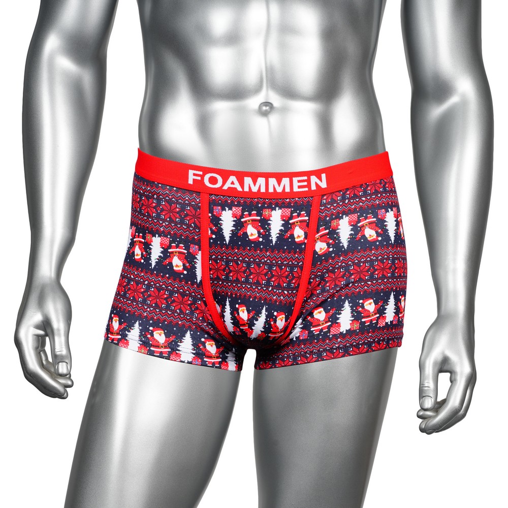 Мужские трусы - боксеры Foammen , Бело-красные ёлки , XXL. Фото 5.