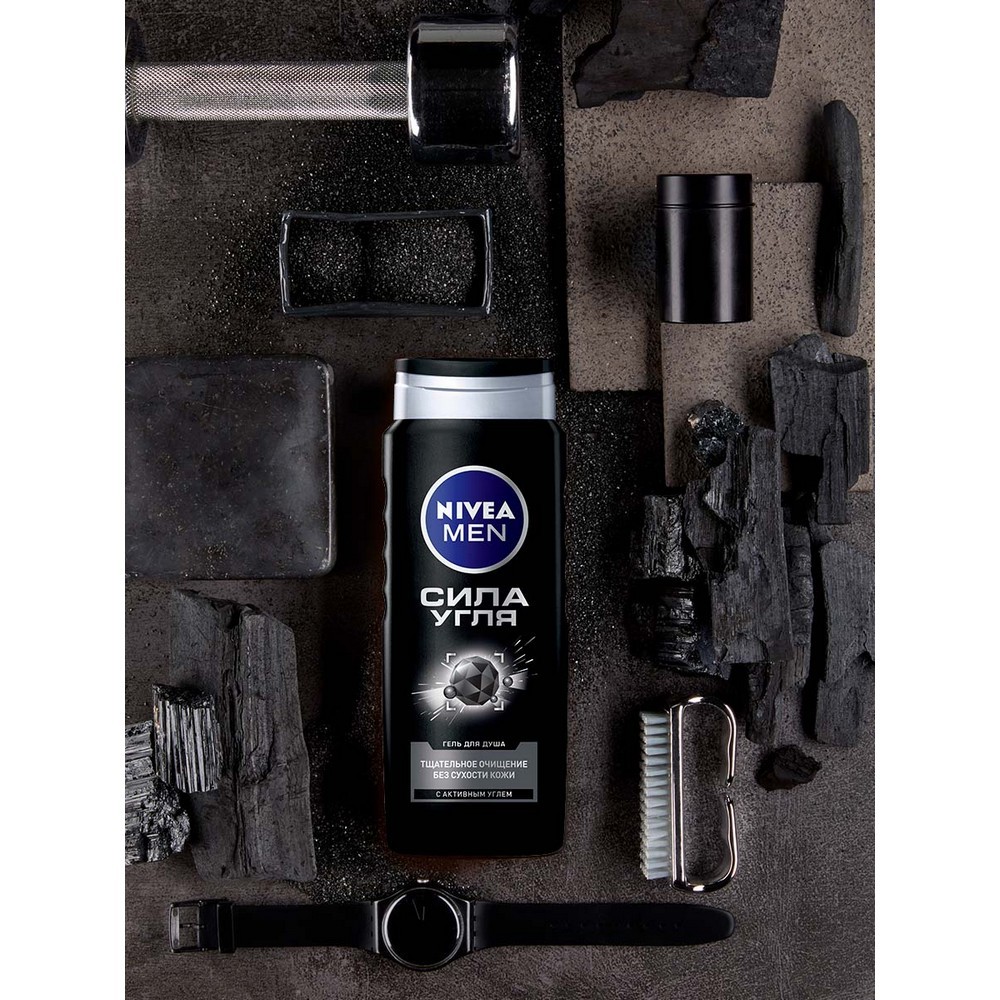 Мужской гель для душа NIVEA Men " Сила угля " 500мл Вид№7