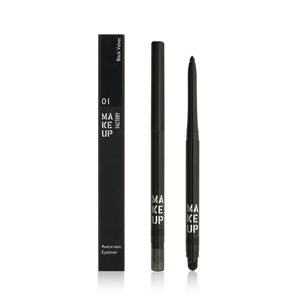 Автоматический карандаш для век Make Up Factory Automatic eyeliner 01 0,31г. Фото 1.