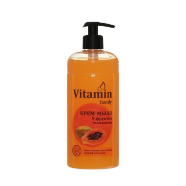 Увлажняющее крем - мыло Vitamin Family 5 фруктов 650мл.