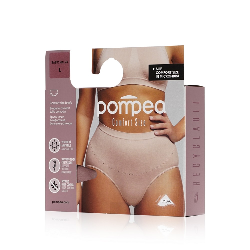 Женские трусы Pompea Slip Comfort Size Malva L. Фото 2.