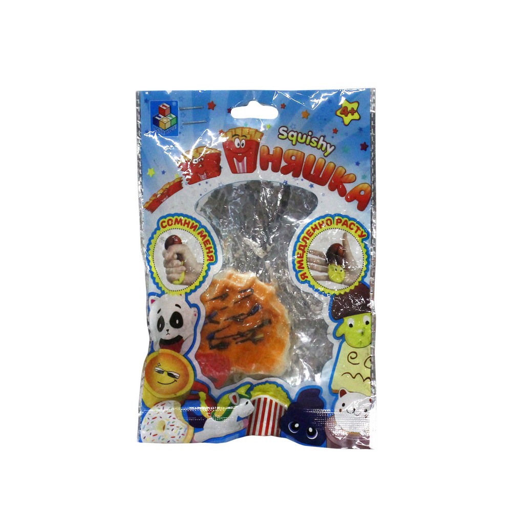 Лизун - антистресс 1 Toy " Мммняшка сквиши вафля. Фото 1.