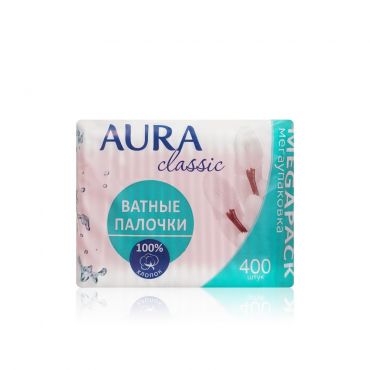 Ватные палочки Aura Classic 400шт.