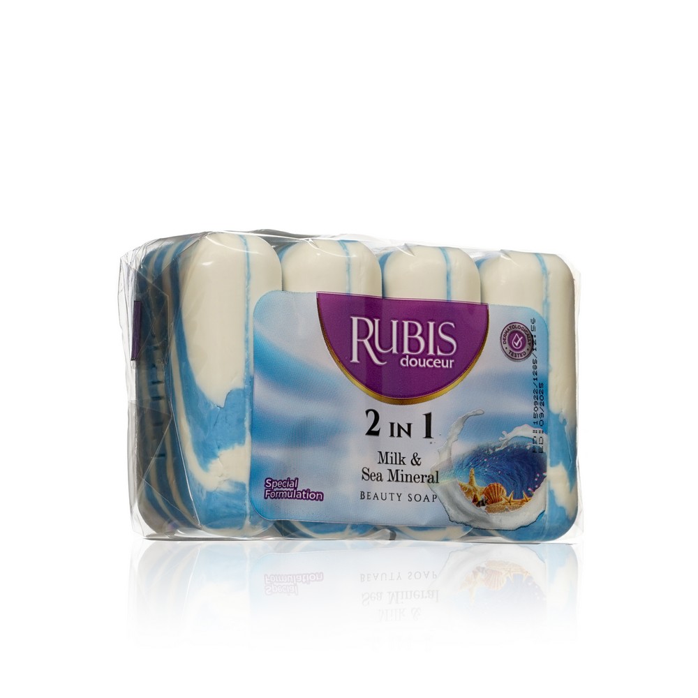 Мыло туалетное Rubis " Milk & Sea Mineral " 4*90г Вид№4