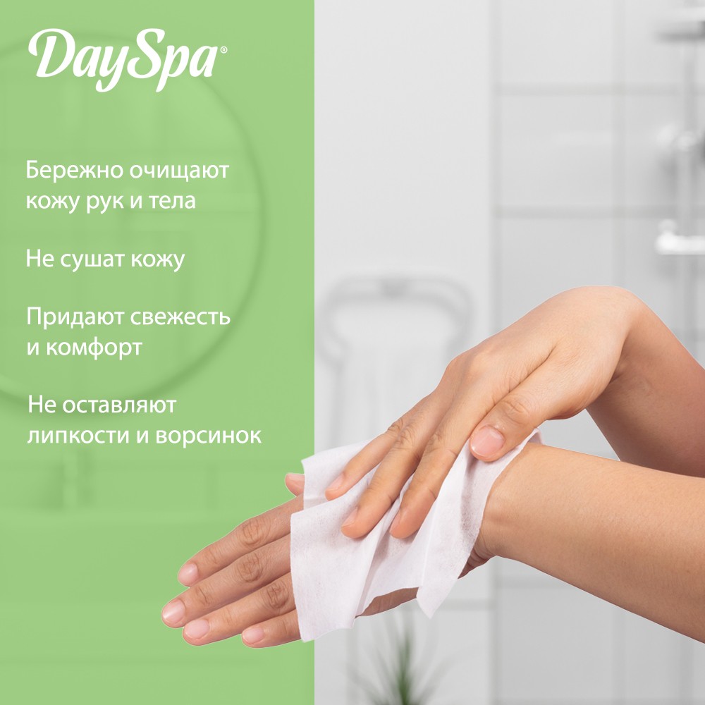 Салфетки Day Spa влажные антибактериальные 80шт – купить в  интернет-магазине Улыбка радуги