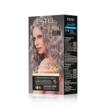 Стойкая крем - гель краска для волос Estel Color Signature 8/16 Лакричная карамель.