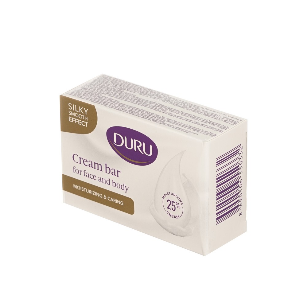 Увлажняющее крем - мыло для лица и тела Duru Caring cream bar 90г. Фото 3.