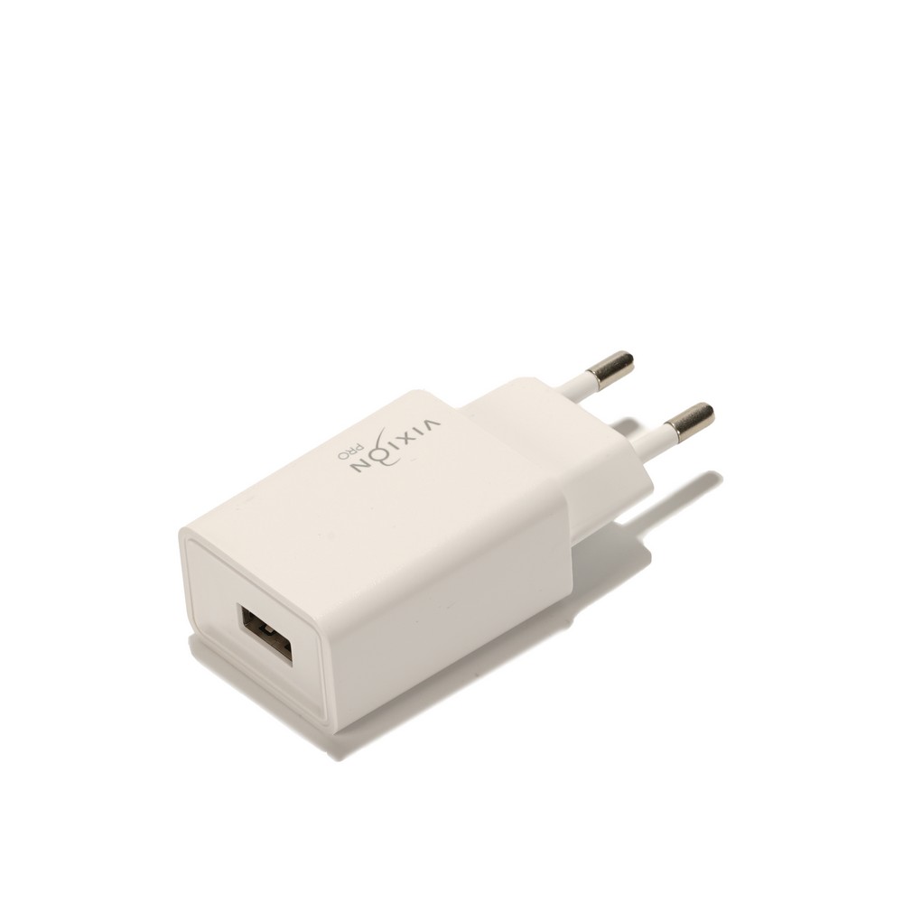 Сетевое зарядное устройство 1 USB/2.1 A Vixion Pro Белый. Фото 3.