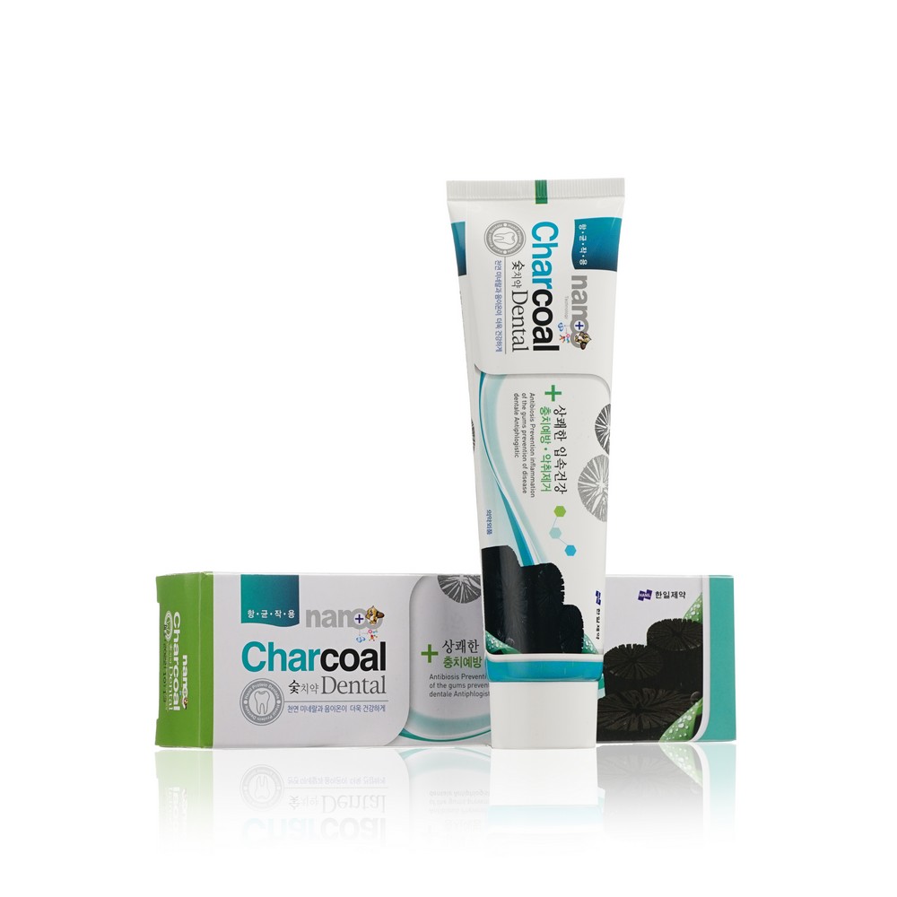 Зубная паста Hanil Charcoal Dental с серебром и бамбуковым углем 180г. Фото 1.