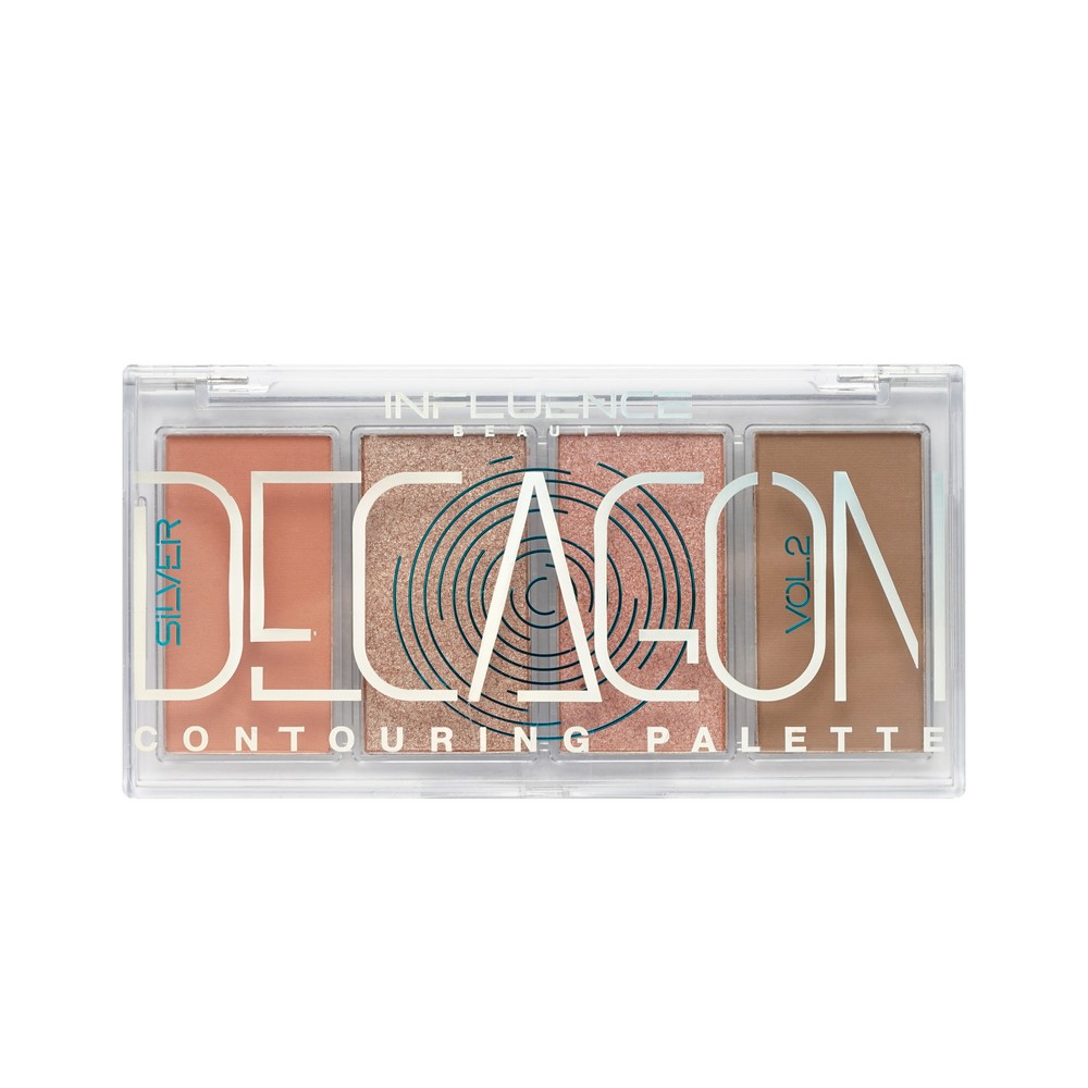 Палетка для контуринга лица Influence Beauty Silver Decagon 02 8,5г. Фото 1.