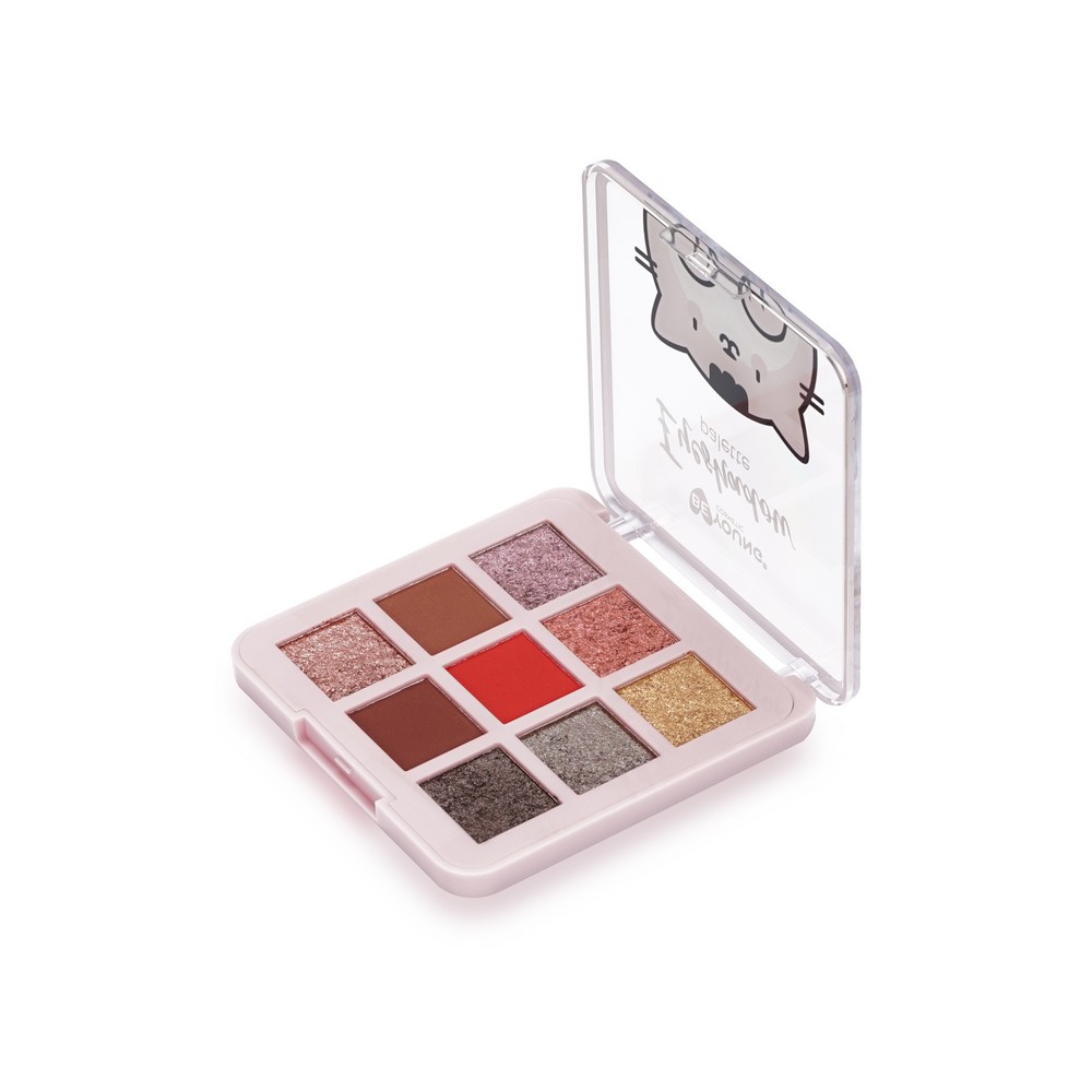 Палетка теней для век BeYoung Eyeshadow palette Кот 9 оттенков 10г. Фото 3.