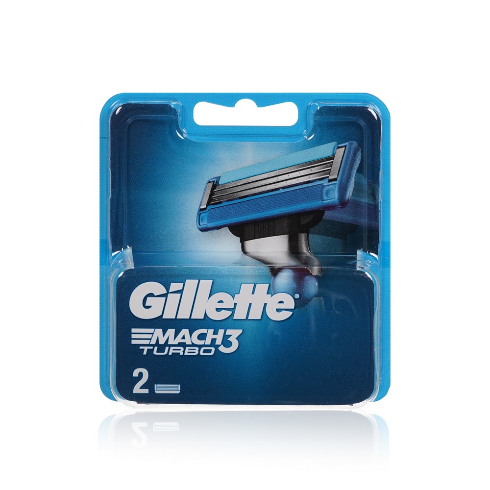 Кассеты для станка Gillette Mach 3 Turbo сменные 2шт. Фото 1.