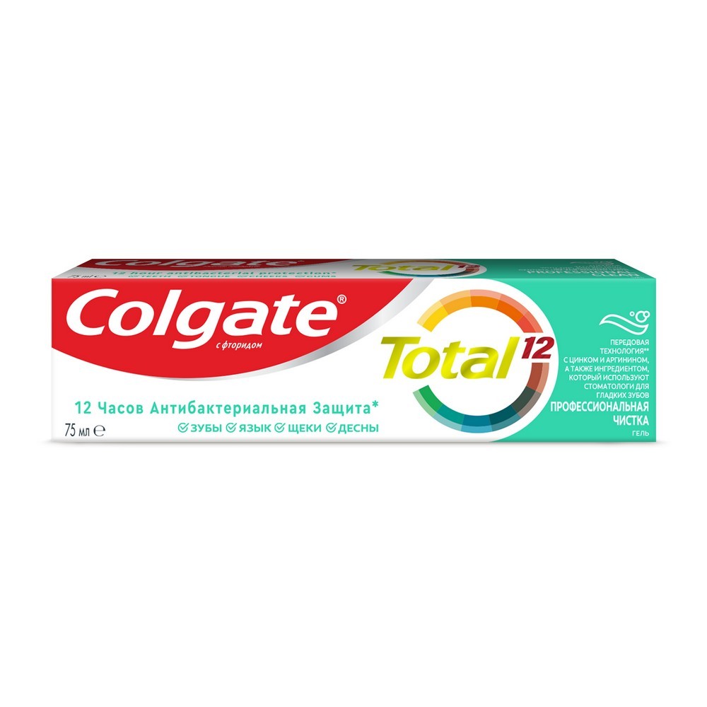 Зубная паста - гель Colgate total 12 " профессиональная чистка " 75мл Вид№6