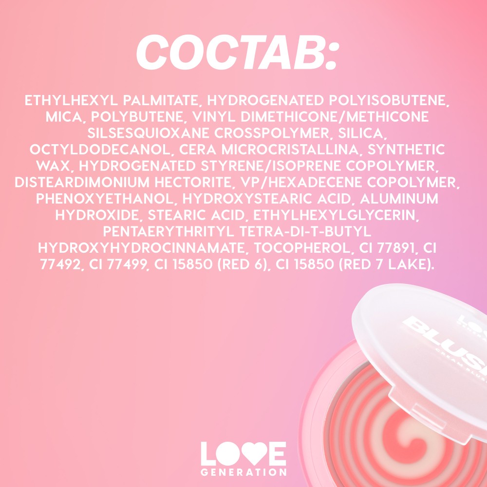 Кремовые румяна для лица Love Generation Blush Me Up 02 2,7г. Фото 7.