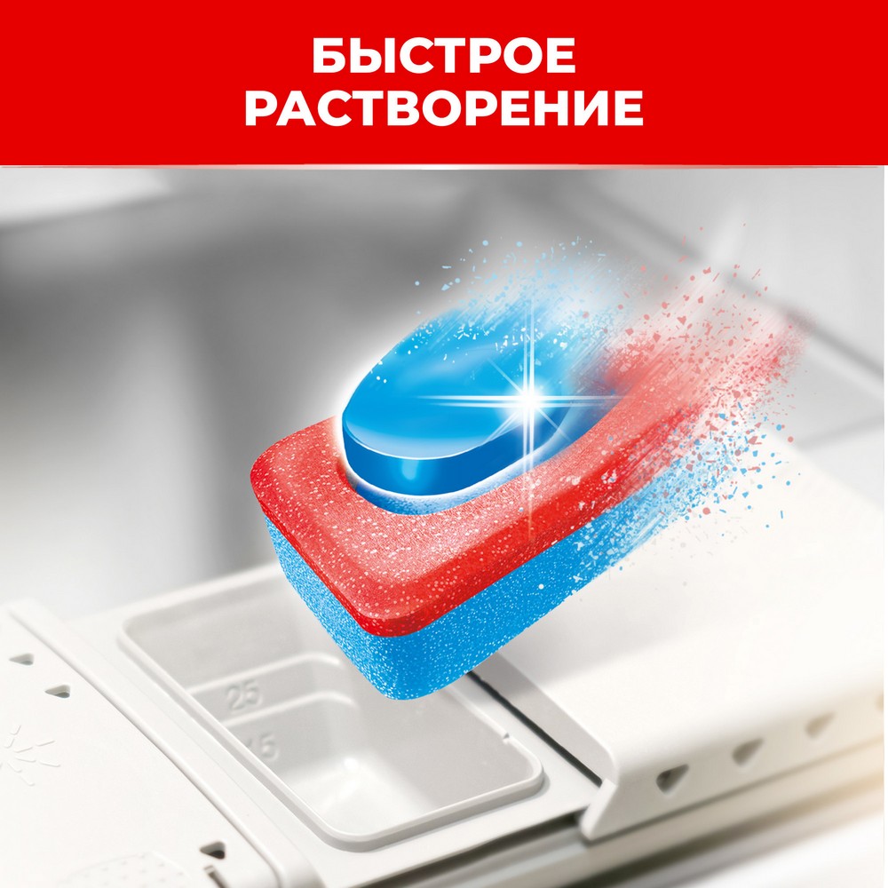 Таблетки для посудомоечных машин Сомат All in 1 Extra 50шт. Фото 7.