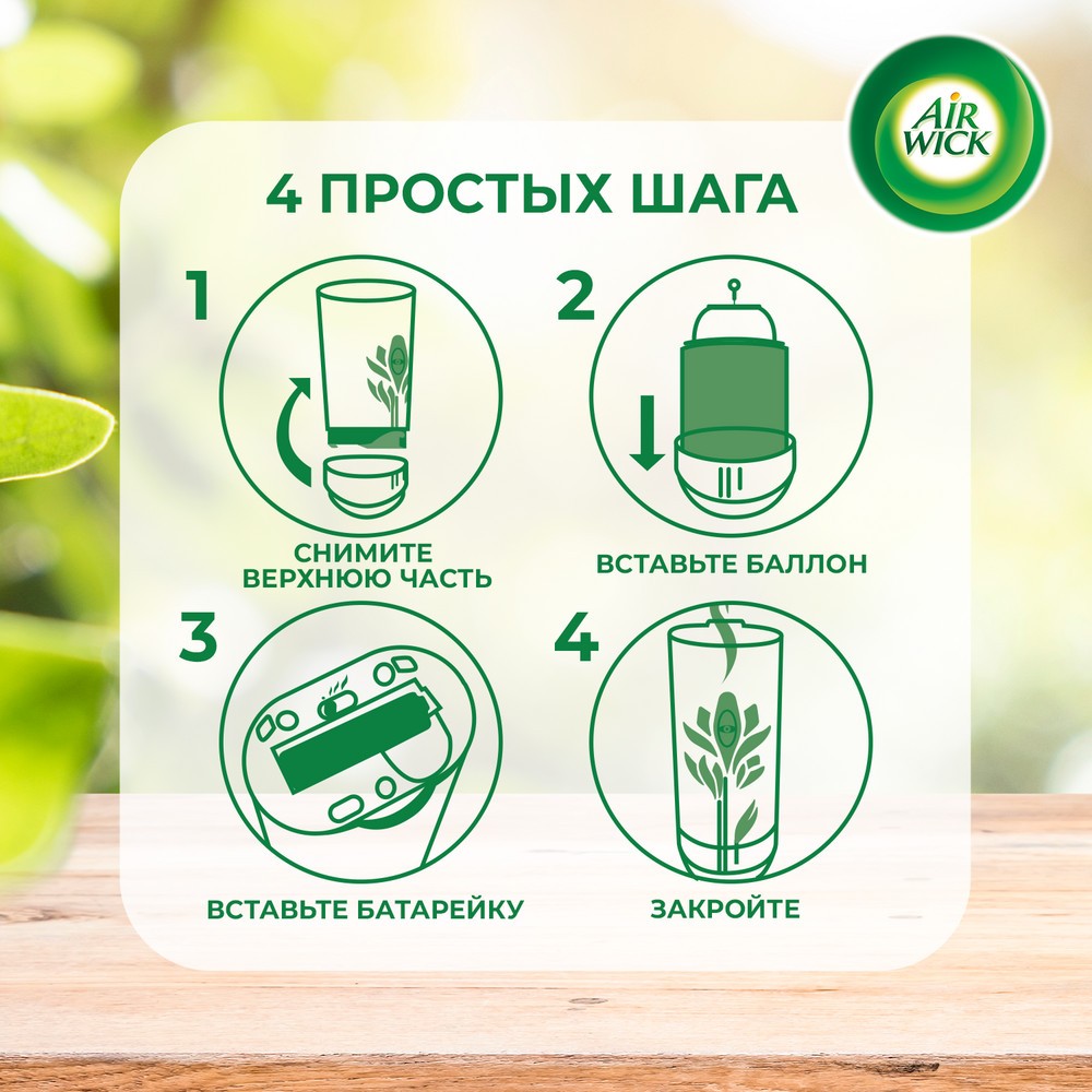 Освежитель воздуха Air wick Freshmatic " Нежные цветы " автоматический сменный баллон 250мл. Фото 5.