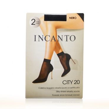 Женские носки INCANTO City капроновые Nero 2 пары.