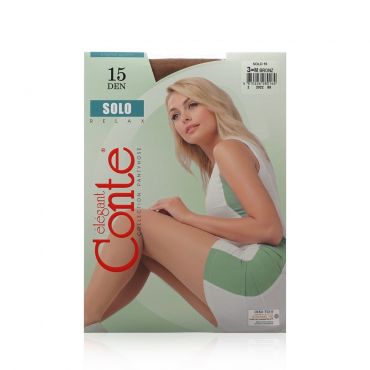 Женские колготки Conte Solo 15den Bronz 3 размер.