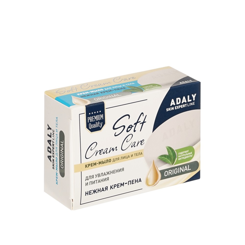 Крем - мыло для лица и тела Adaly Soft Cream Care Original 100г. Фото 2.