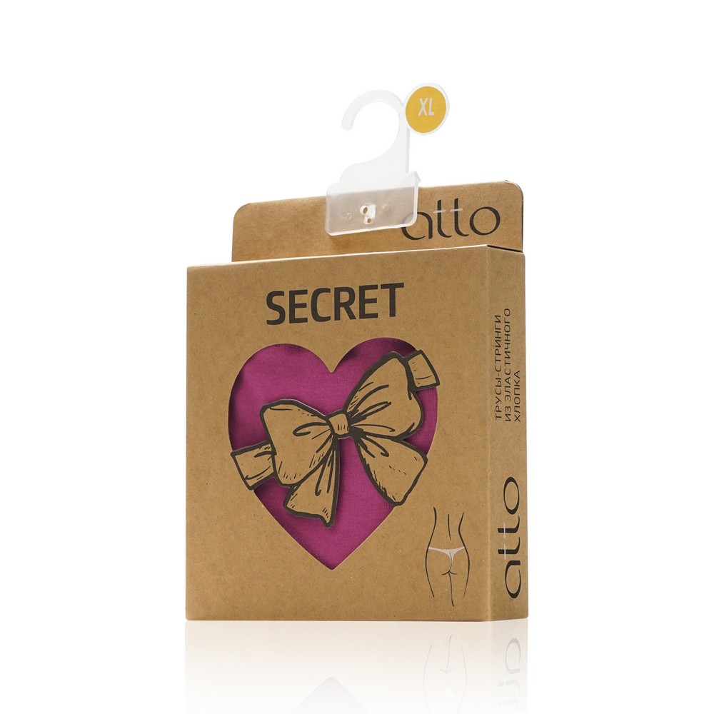 Женские трусы - стринги Atto Secret , Фиолетовый , XL. Фото 2.