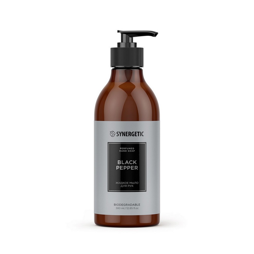 Парфюмированное жидкое мыло для рук Synergetic Black Pepper 380мл. Фото 1.